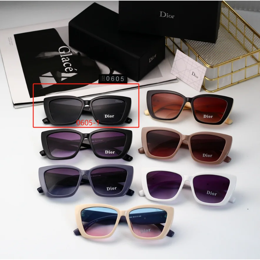 Dior Dior 0605-1 Black Cat-Eye Sunglasses Black - 1