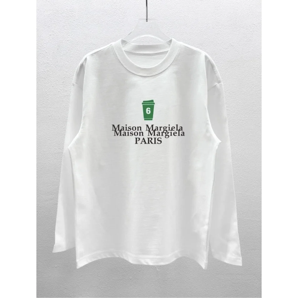 Maison Margiela Maison Margiela White Coffee Cup Long Sleeve T-Shirt White - 1