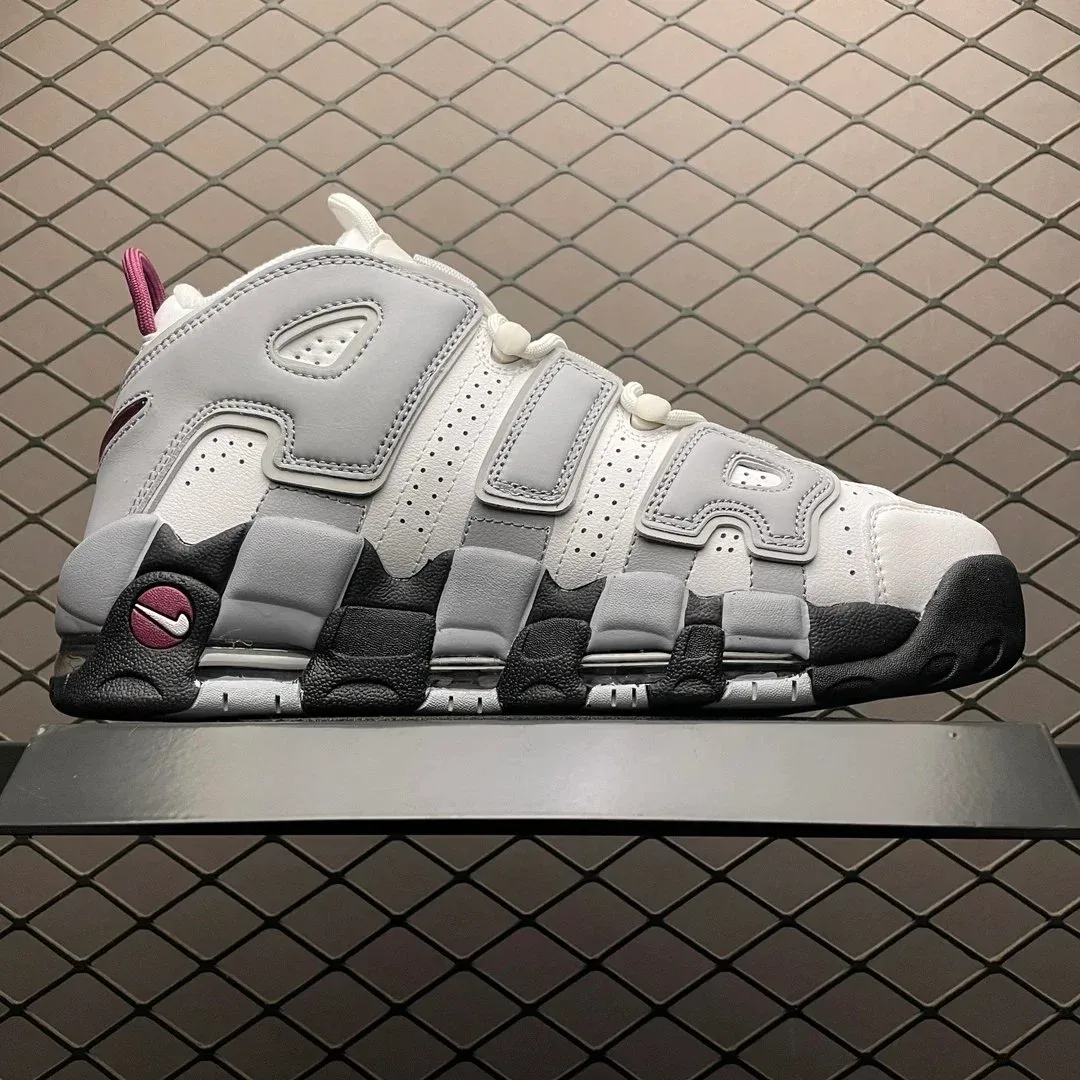Nike Nike Air More Uptempo White/Grey/Black/Maroon Sneakers White