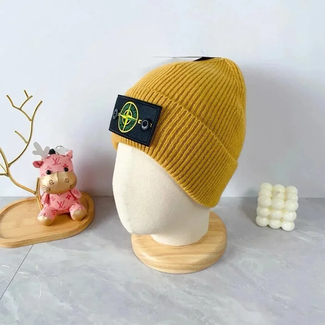 Stone Island Stone Island Mustard Yellow Knit Beanie Yellow