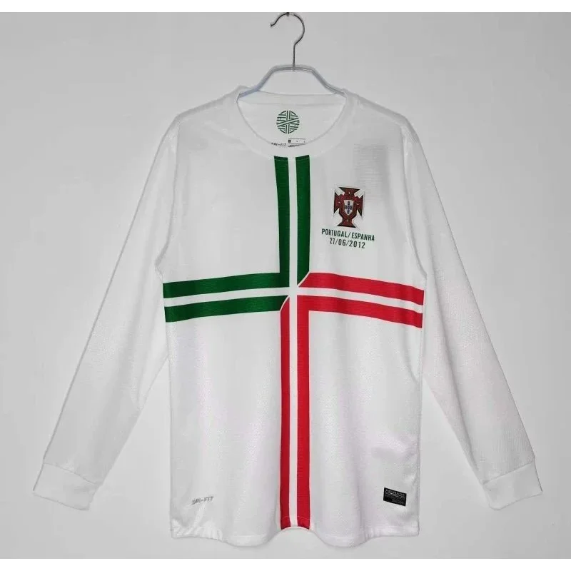 Nike Nike Majestic Portugal Spain 2012 Jersey White Long Sleeve White