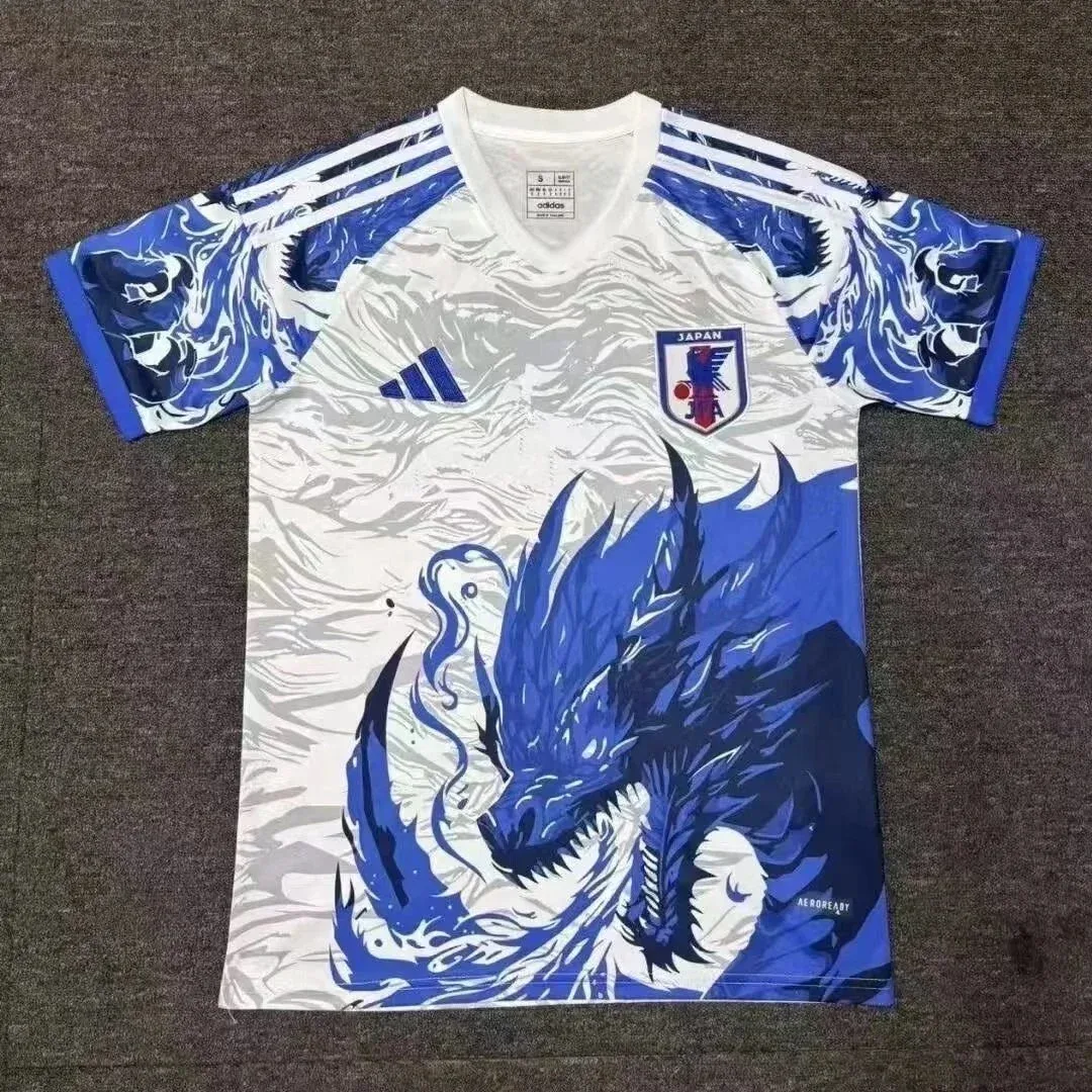 Adidas Adidas Japan National Team Soccer Jersey White/Blue Dragon White