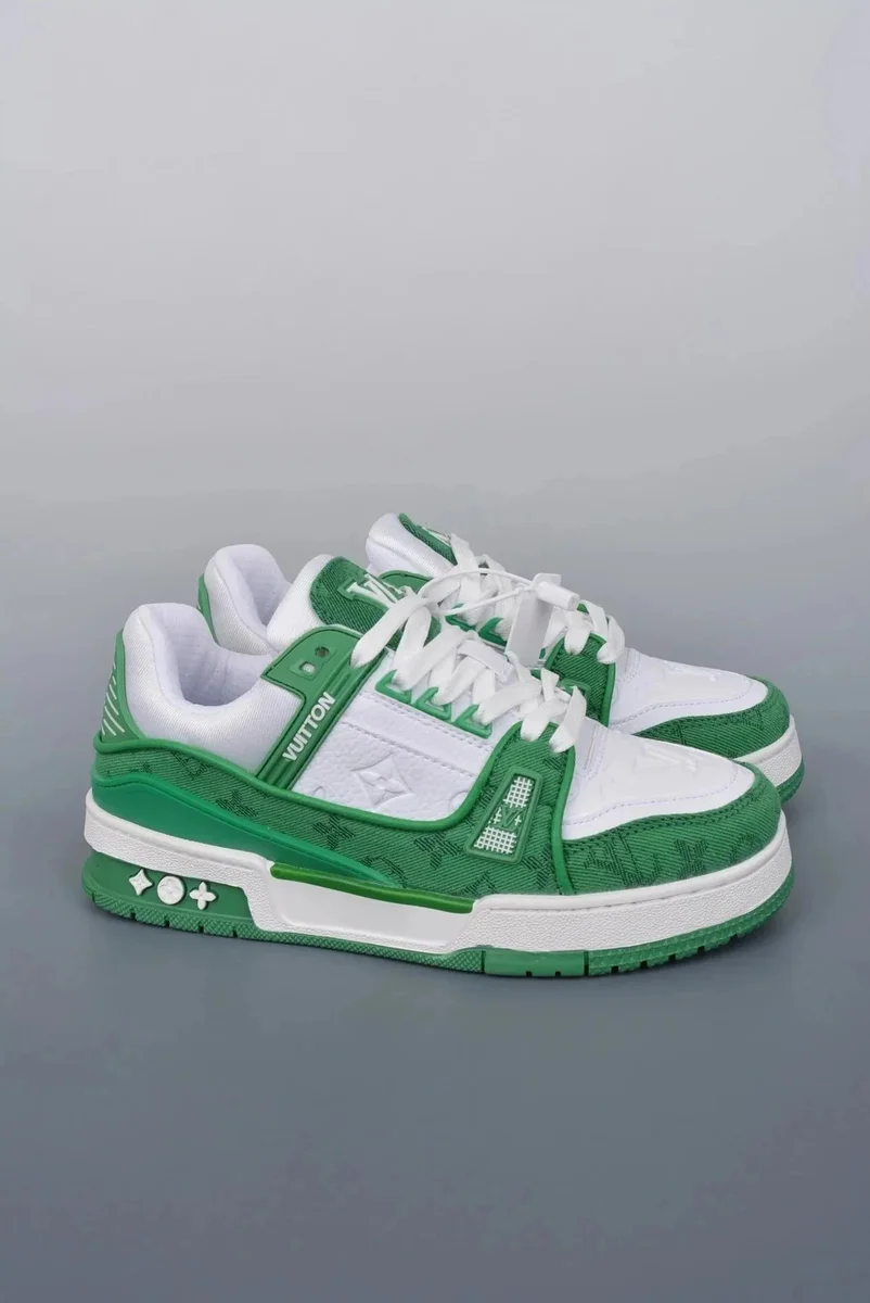 Louis Vuitton Louis Vuitton LV Trainer TX-14 Green/White Sneakers Green
