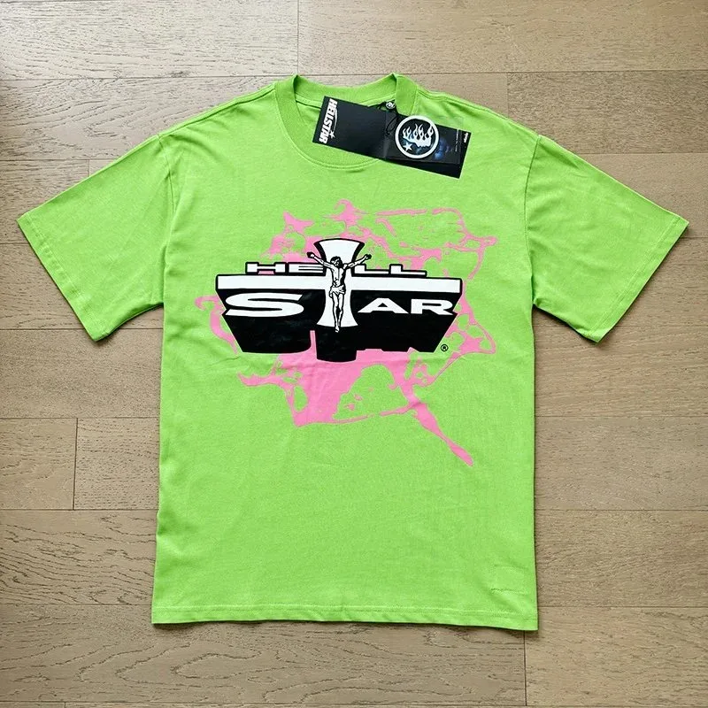 Hellstar Hellstar Fluorescent Green Graphic T-Shirt Green - 1