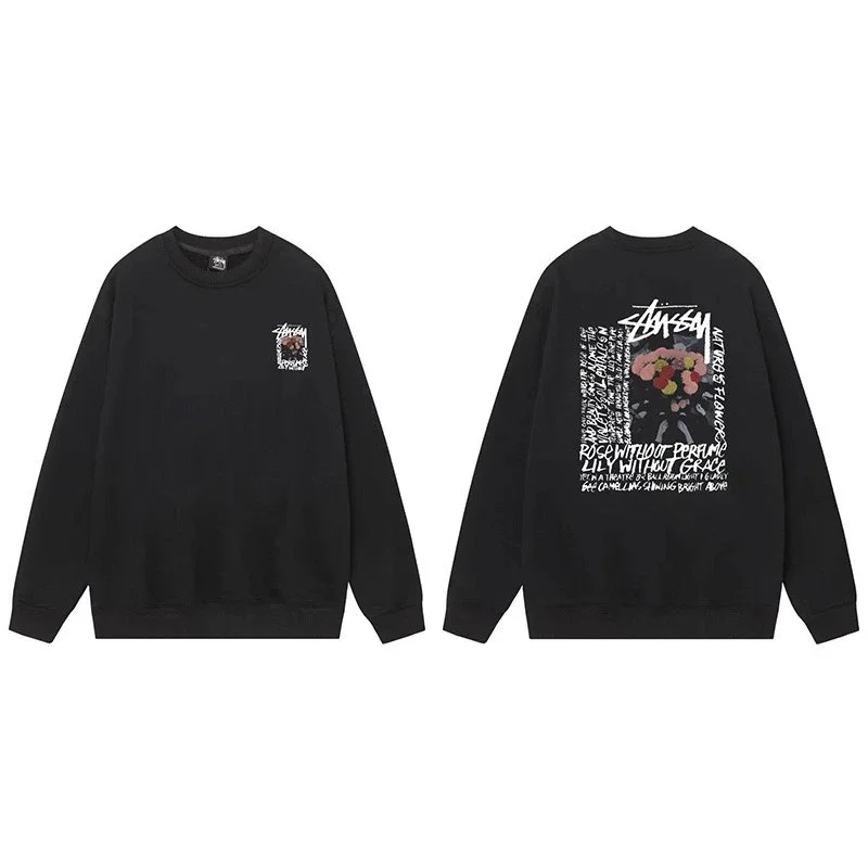 Stussy Stussy Stüssy Bear Black Hoodie Black - 1