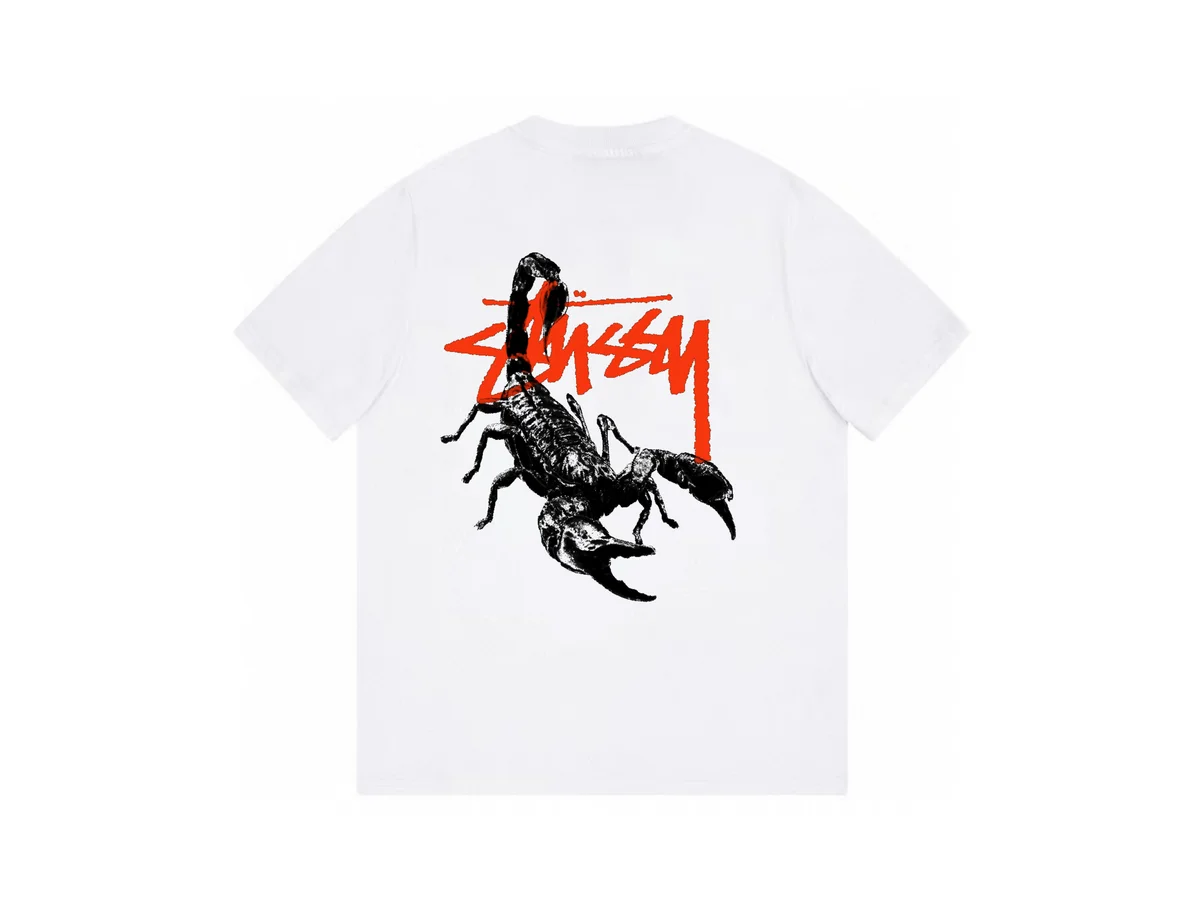 Stussy Stussy Scorpion Print T-Shirt White White - 1