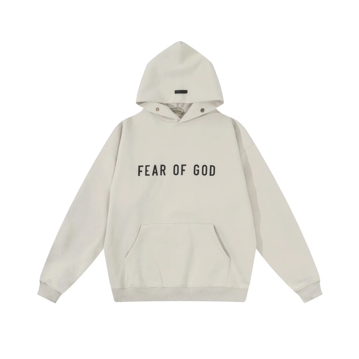 Fear of God Fear of God Essentials Cement White Hoodie Cream - 1