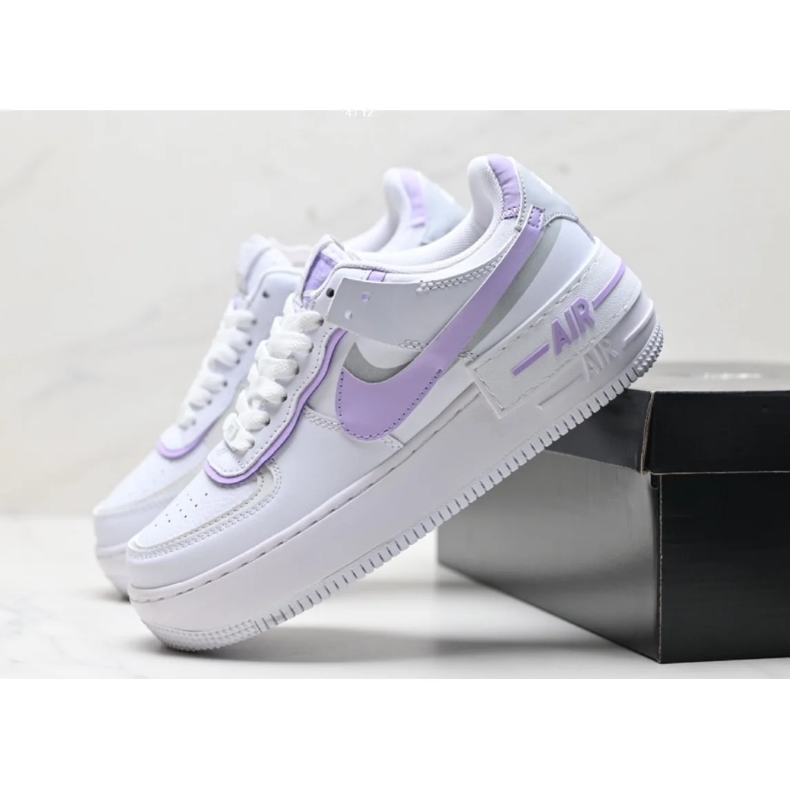 Nike Nike Air Force 1 Shadow White Lilac Sneakers White - 1