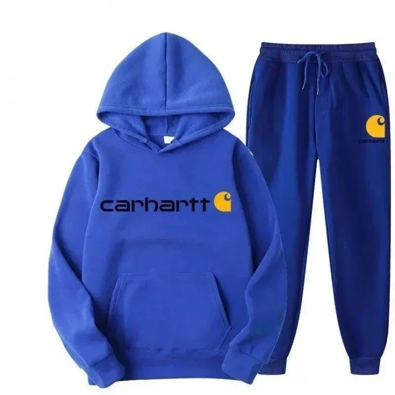 Carhartt Carhartt Carhartt Work In Progress Blue Hoodie & Jogger Set Blue - 1