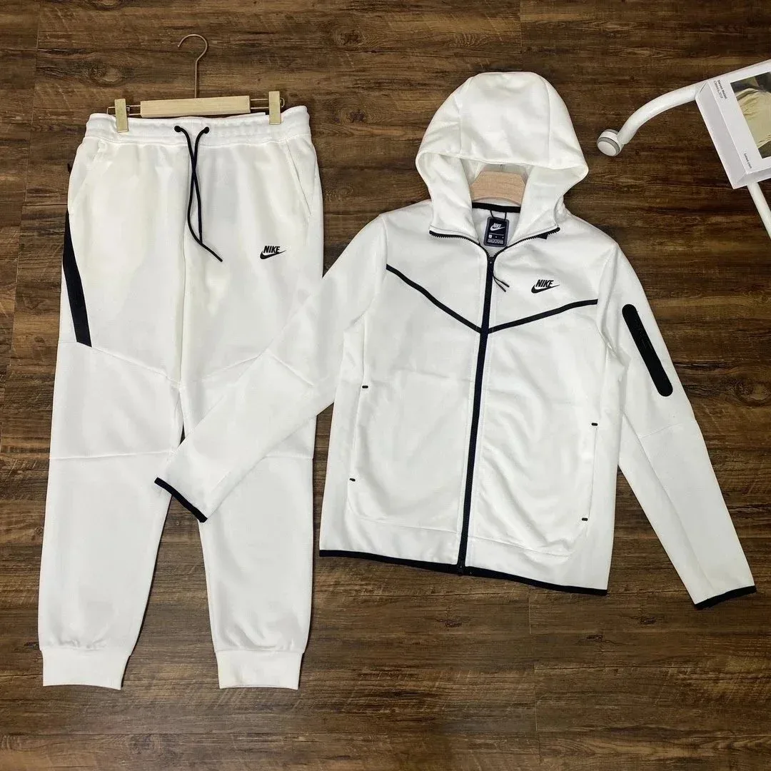 Nike Nike Tech Fleece NK-13 White/Black Tracksuit Set White - 1