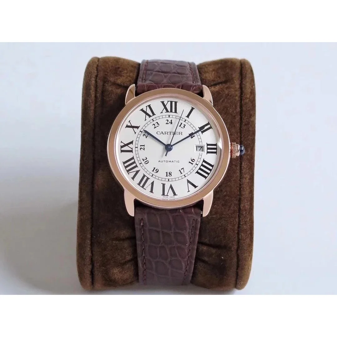 Cartier Cartier Ronde de Cartier Automatic Watch Brown Strap Brown
