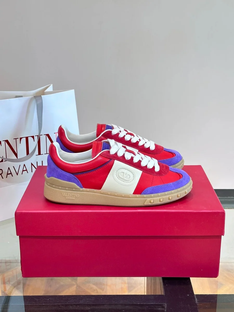 Valentino Valentino Rockstud Red & Purple Sneakers Red - 1