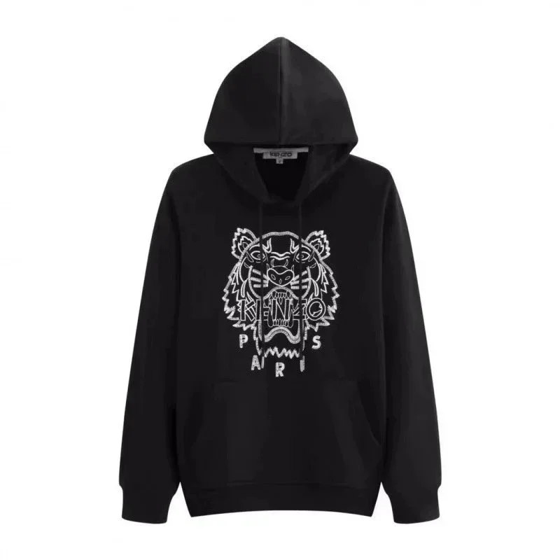Kenzo Kenzo Tiger Head Black Hoodie Black - 1