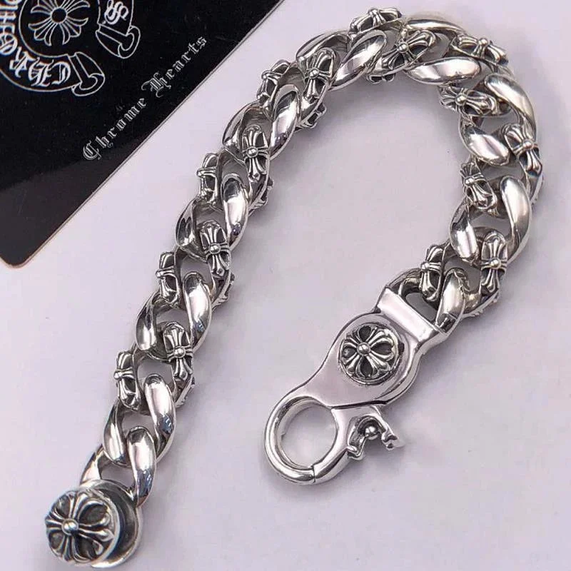 Chrome Hearts Chrome Hearts Floral Cross Silver Bracelet Silver