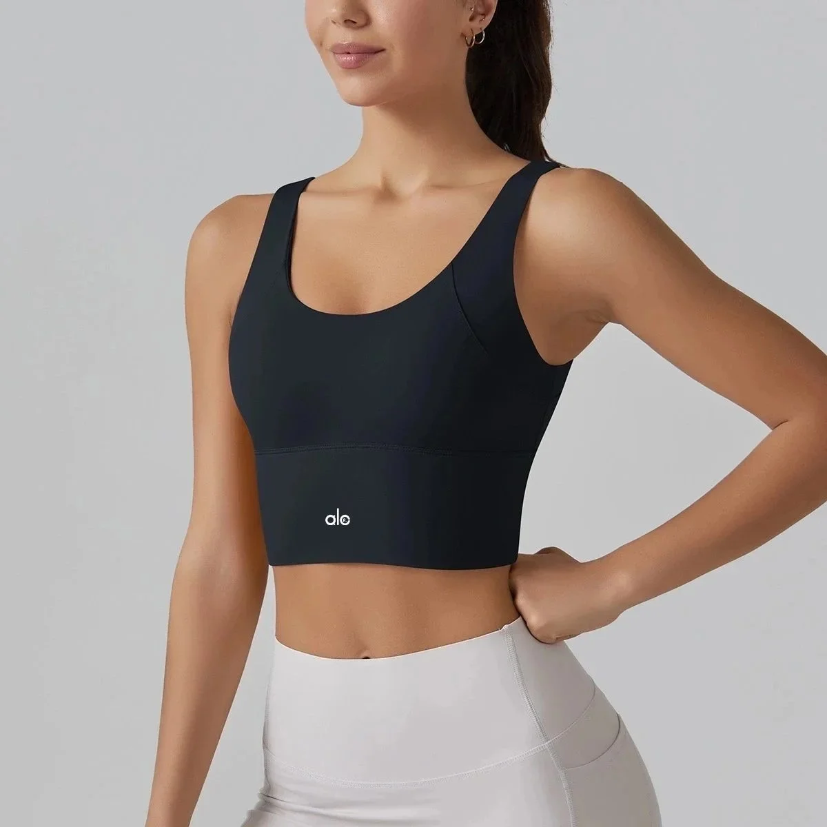 Other Advanced Black Cropped Sports Bra Black - 1