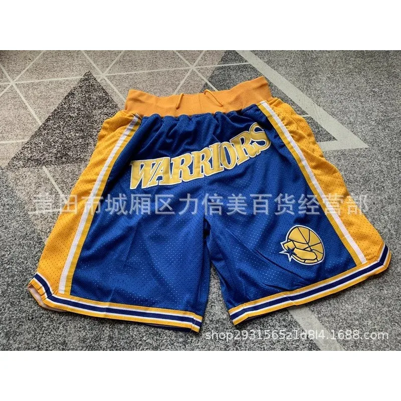 Other Blue & Yellow Warriors Basketball Shorts Blue - 1