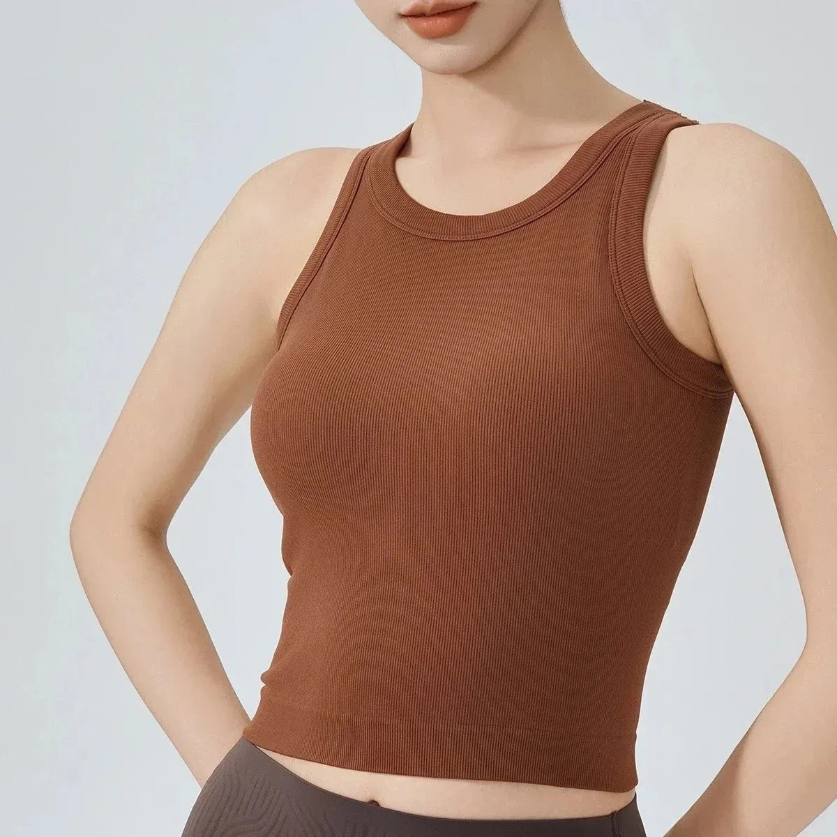 Other Mocha Brown Ribbed Tank Top Women's Brown - 1