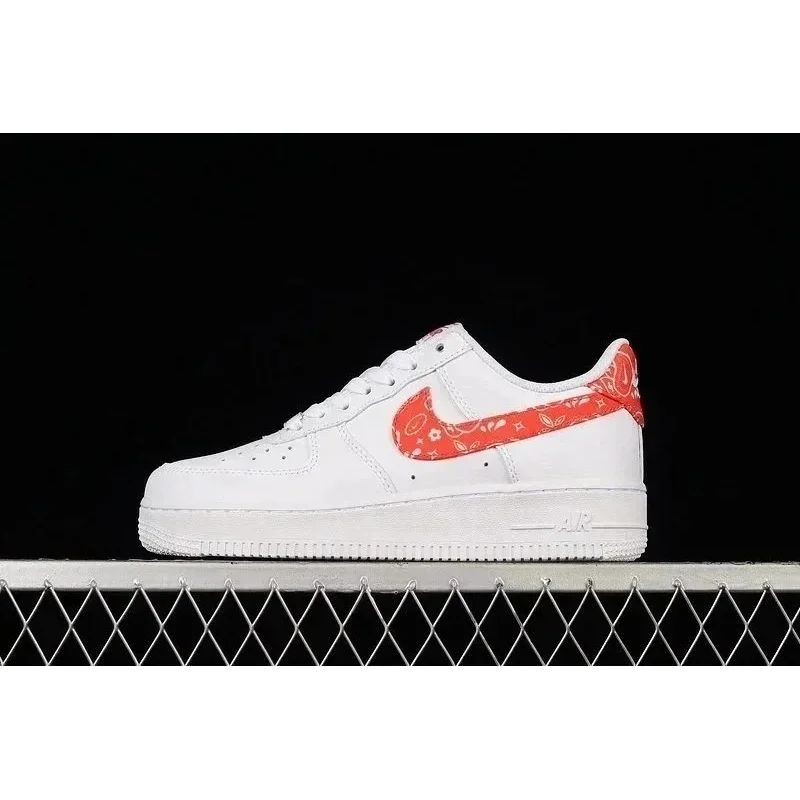 Nike Nike Air Force 1 White/Orange Bandana Sneakers White - 1