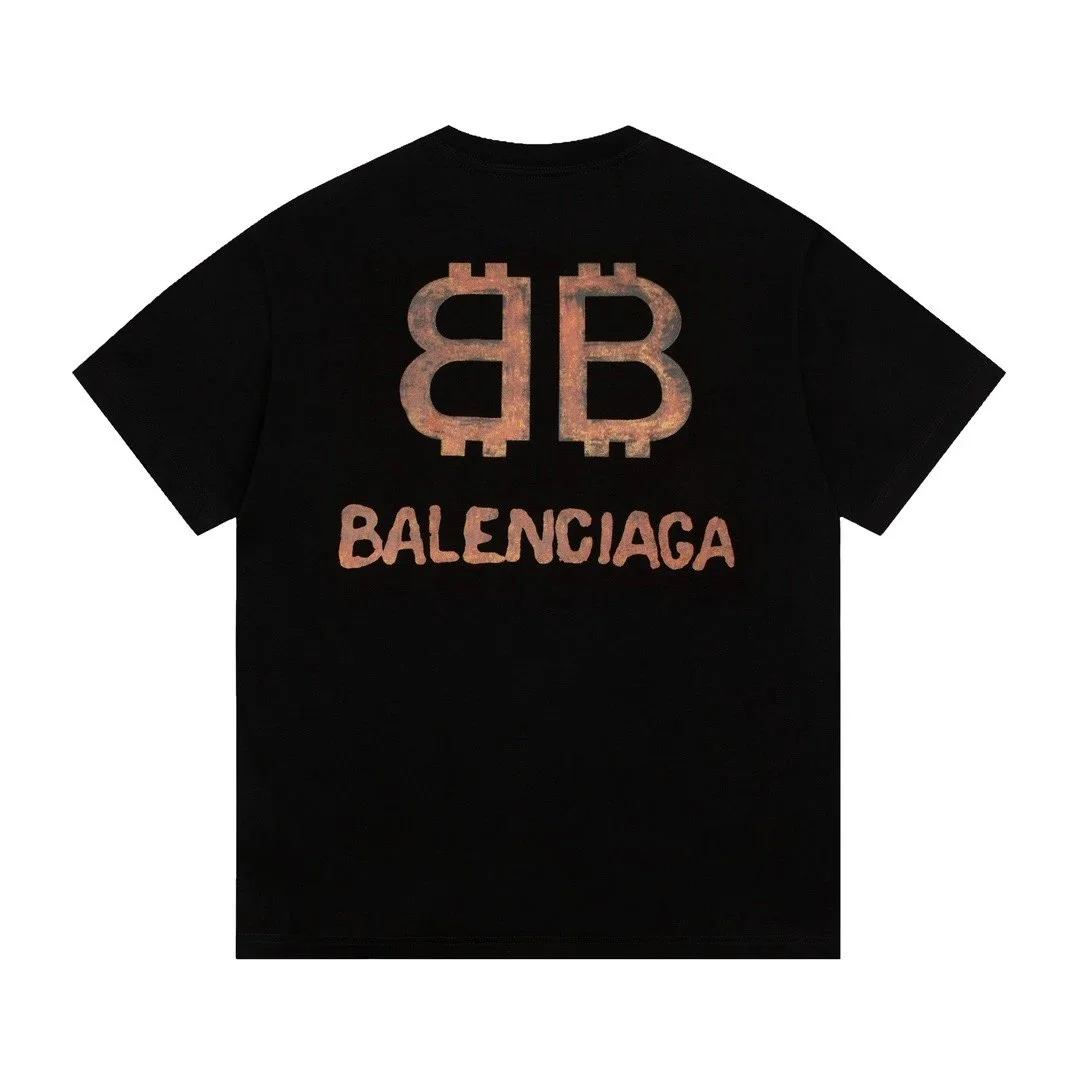 Balenciaga Balenciaga Bitcoin Logo Black T-Shirt Black - 1
