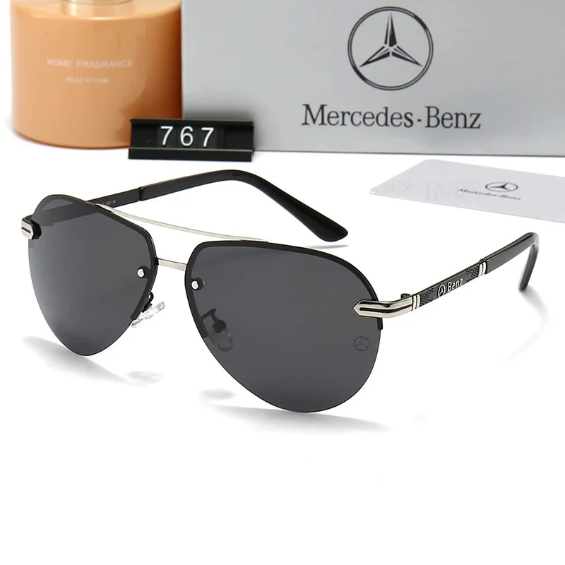 Mercedes-Benz Mercedes-Benz Polarized Aviator Sunglasses Black Black - 1