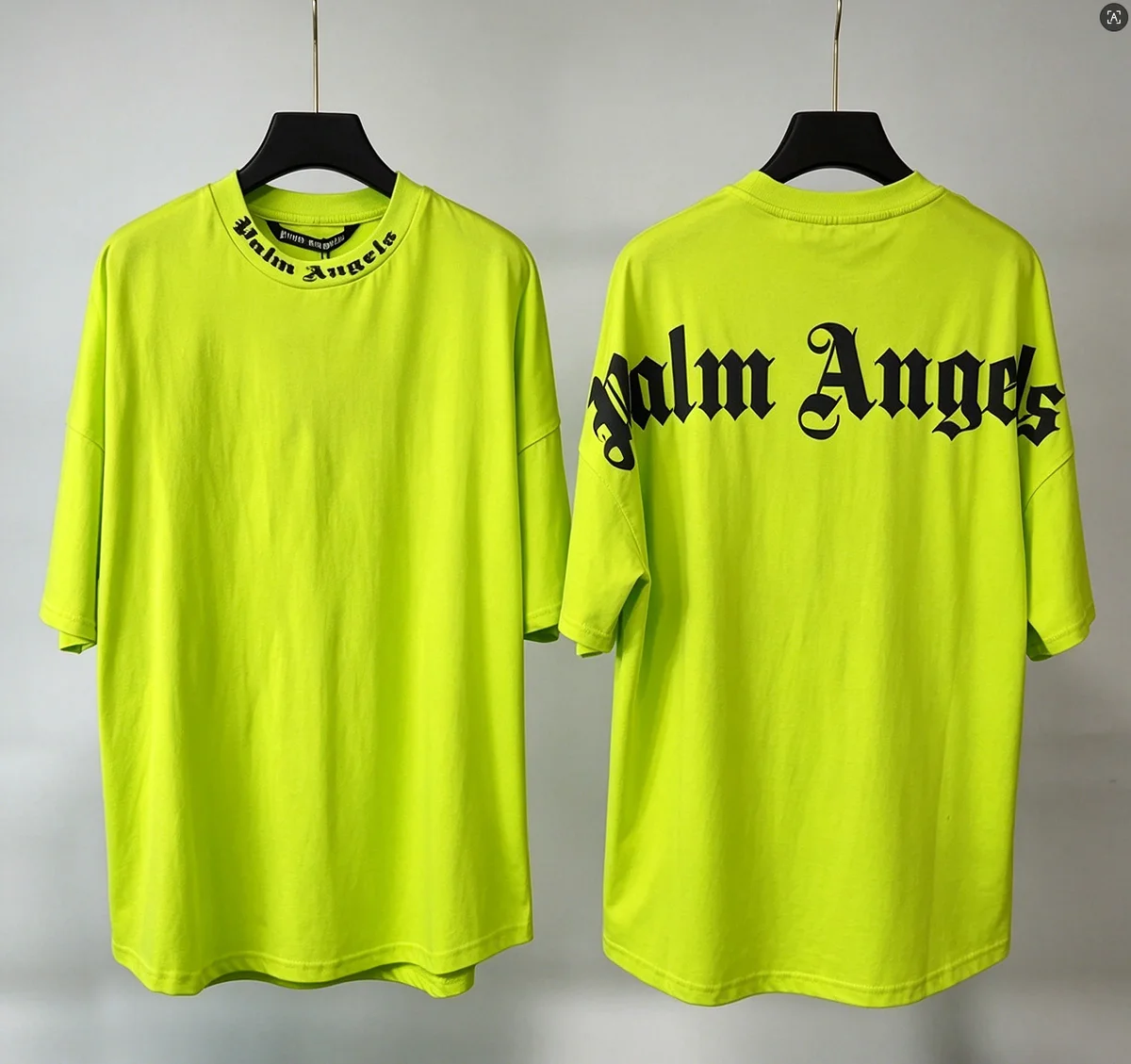 Palm Angels Palm Angels Neon Yellow Oversized T-Shirt Yellow - 1