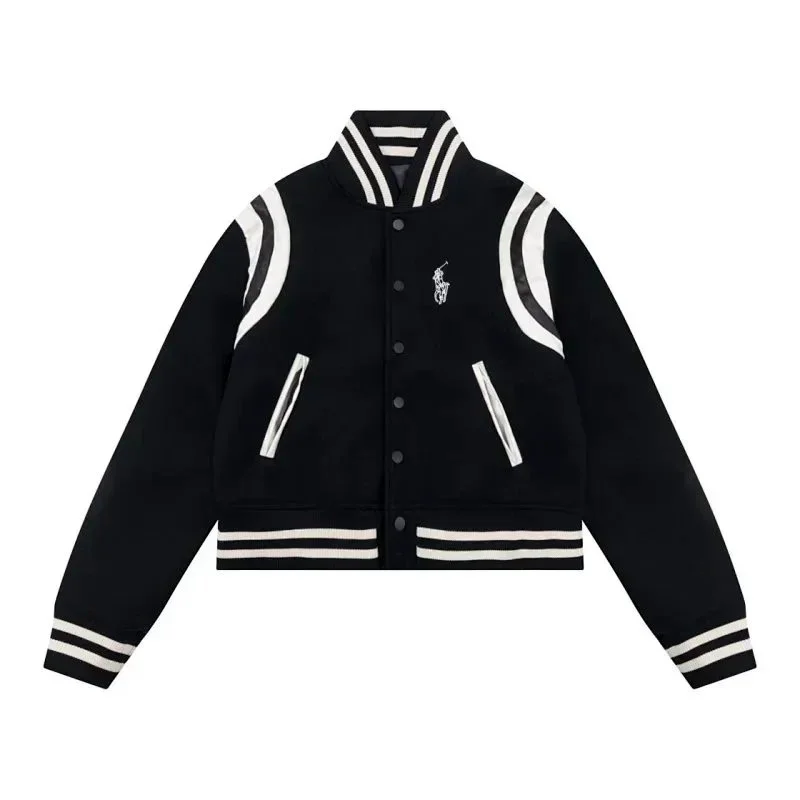 Polo Ralph Lauren Polo Ralph Lauren Black & White Varsity Jacket Black - 1