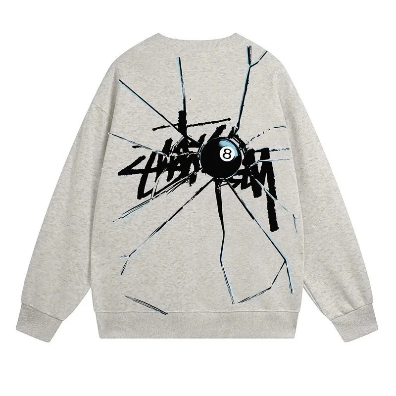 Stussy Stussy 8 Ball Heather Grey Sweatshirt Grey