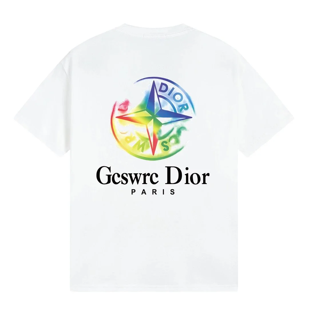Dior Dior GcsWrc Dior White Rainbow Star T-Shirt White - 1