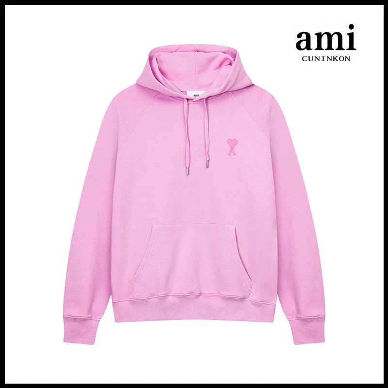 Ami Paris Ami Cuninkon 635 Candy Pink Hoodie Pink - 1
