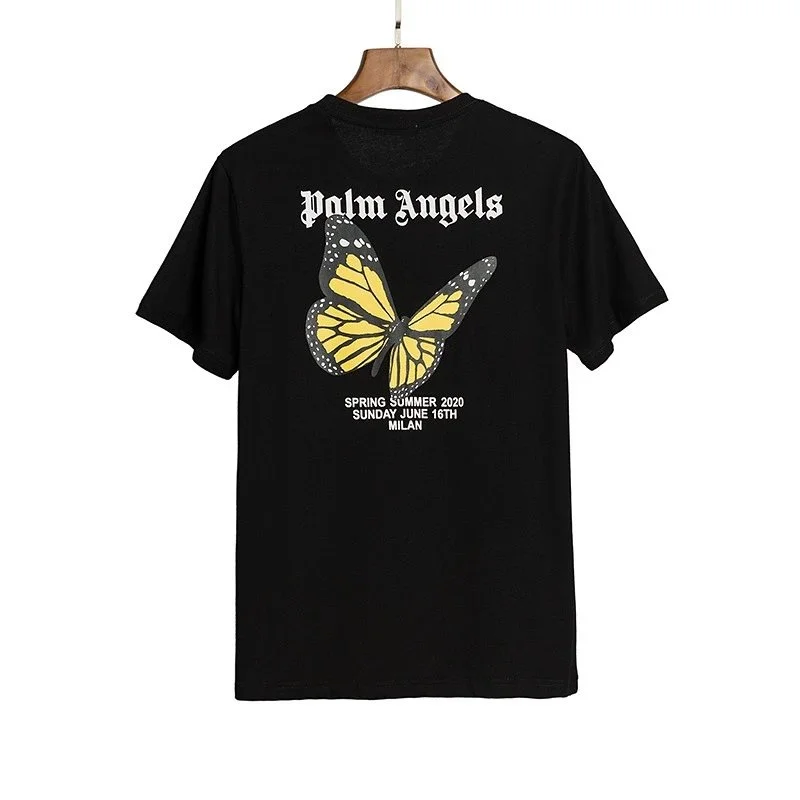 Palm Angels Palm Angels Butterfly Black T-Shirt Black - 1
