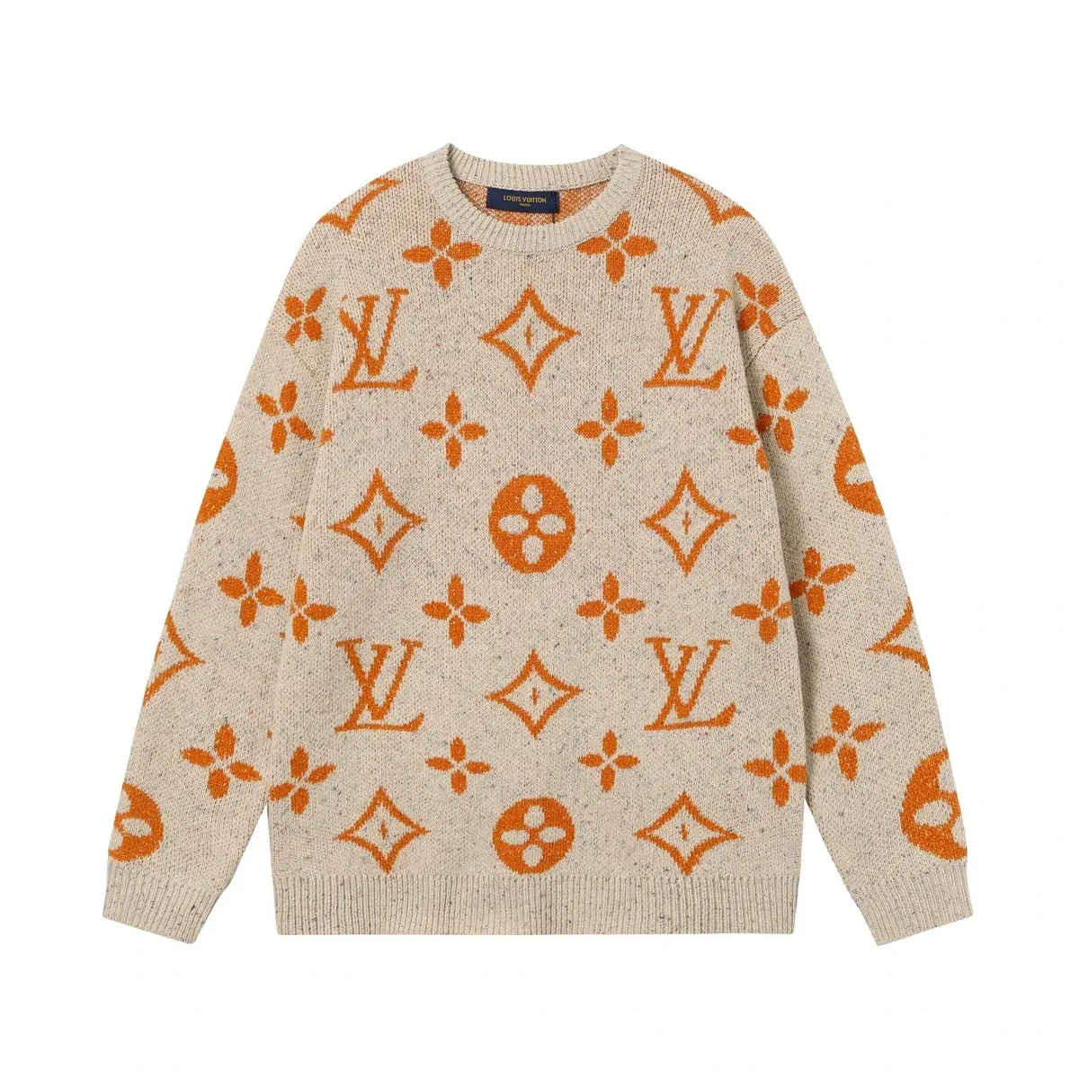 Louis Vuitton Louis Vuitton Monogram Beige/Orange Knit Sweater Beige