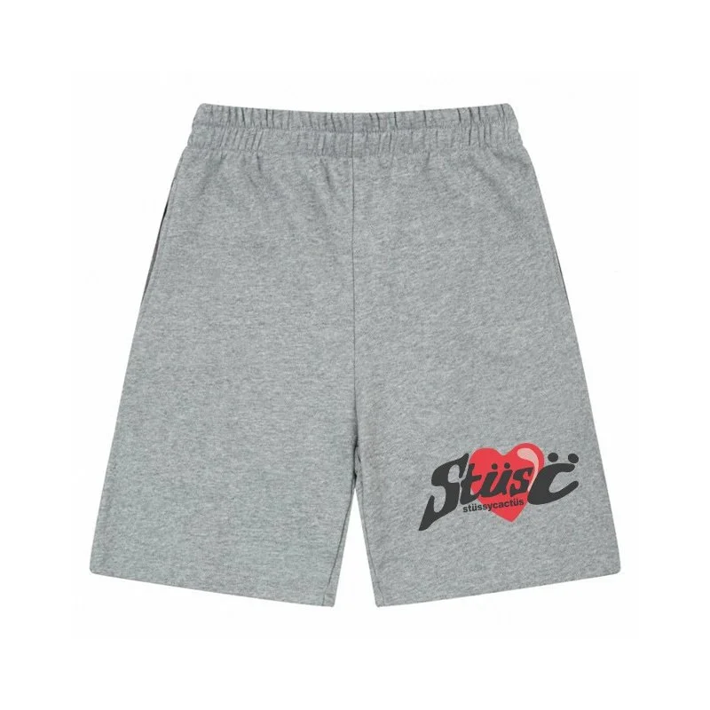 Stussy Stüssy Grey Heart Print Shorts Grey - 1