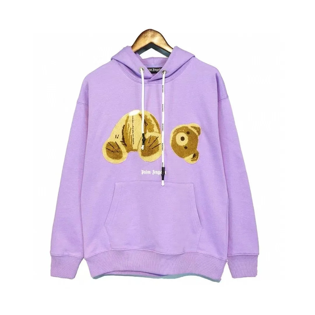 Palm Angels Palm Angels Bear Lilac Hoodie Purple - 1