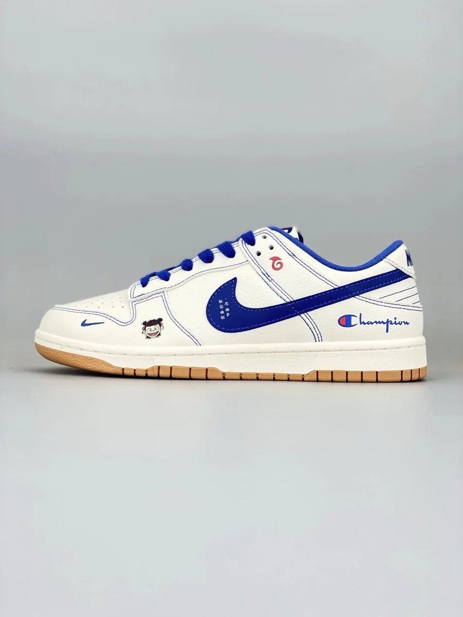 Nike Nike Dunk Low Champion White/Blue Sneakers White - 1