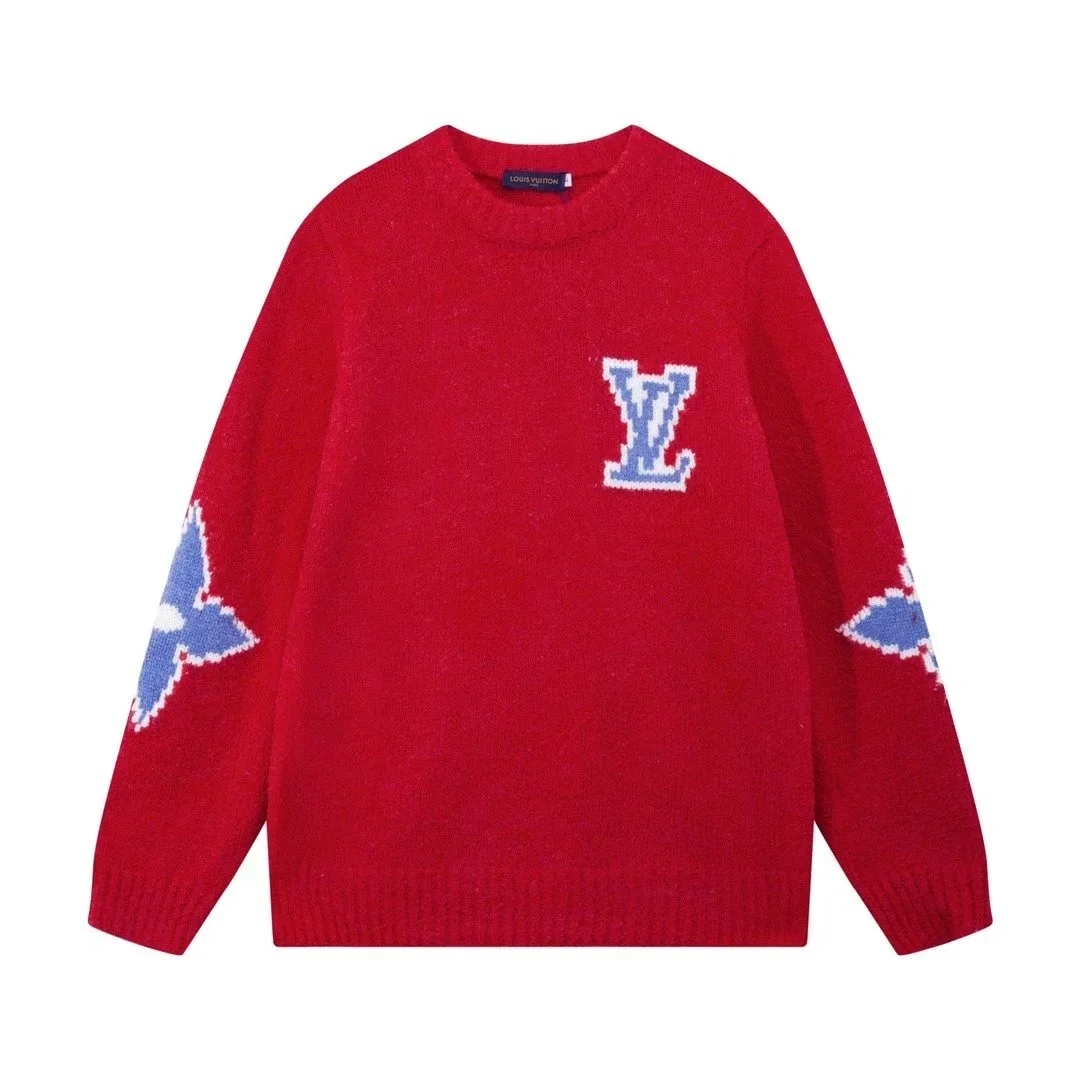 Louis Vuitton Louis Vuitton Monogram Red/Blue Knit Sweater Red