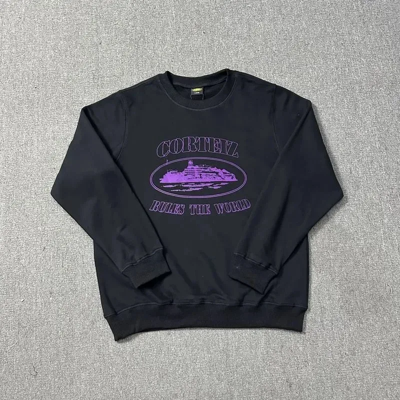 Corteiz Corteiz Rules The World Black/Purple Sweatshirt Black - 1