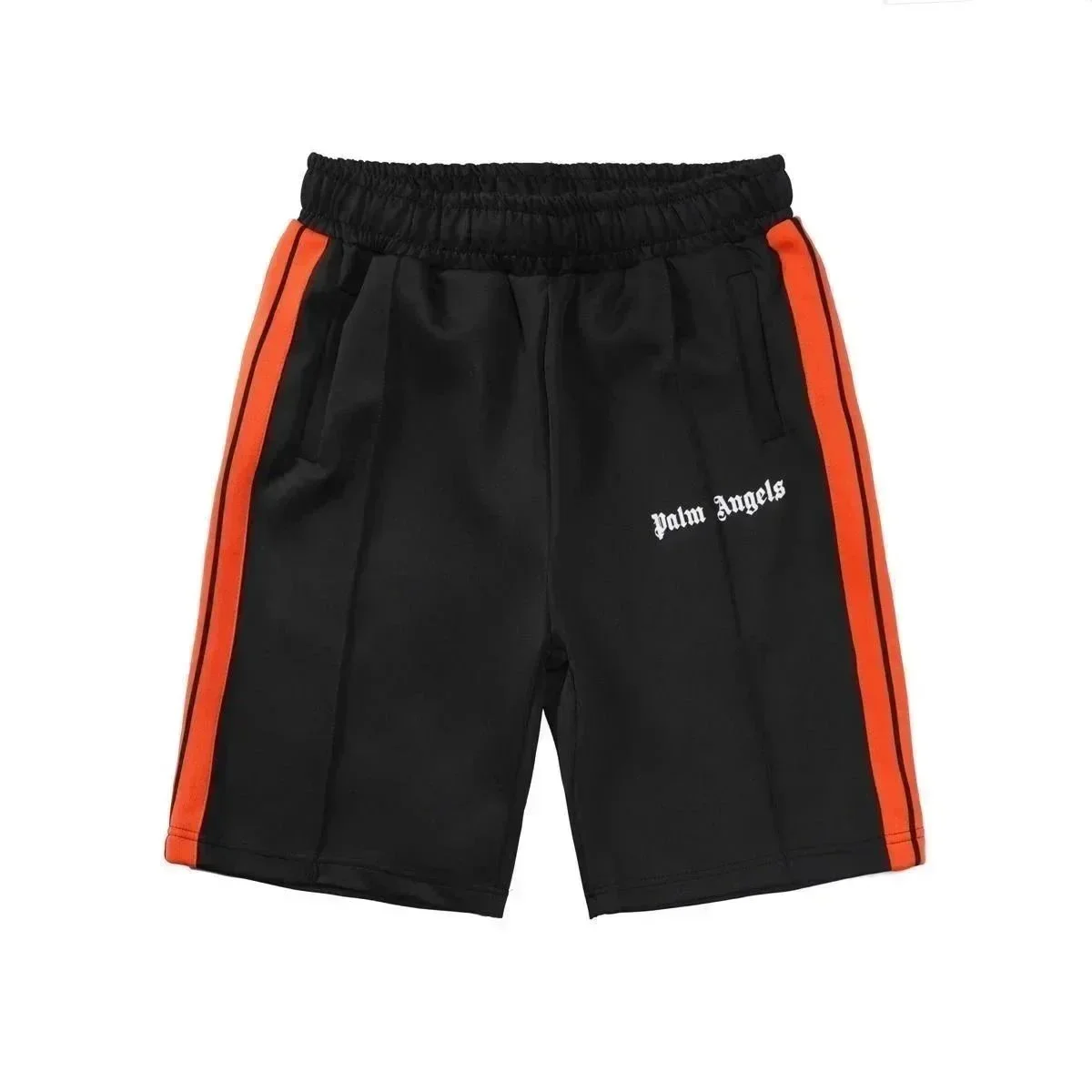 Palm Angels Palm Angels Track Orange Stripe Black Shorts Black - 1