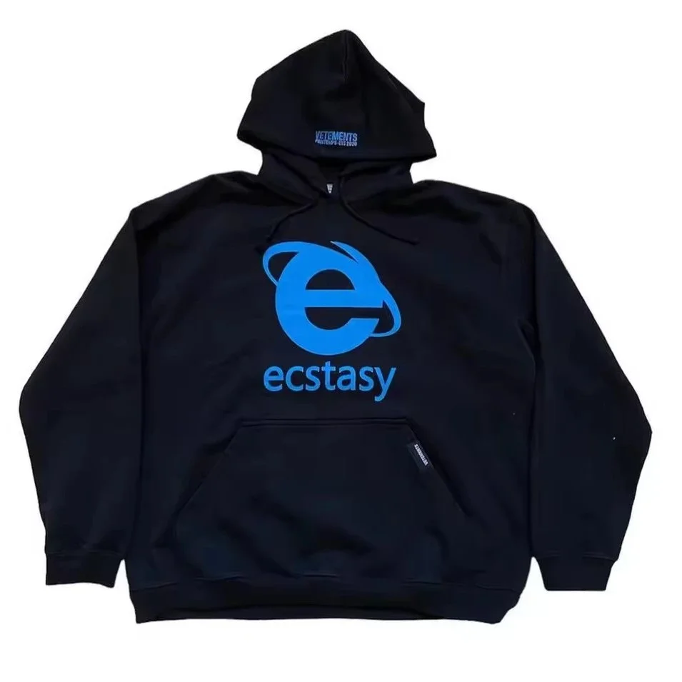 Vetements Vetements Ecstasy Hoodie Navy Blue Navy - 1