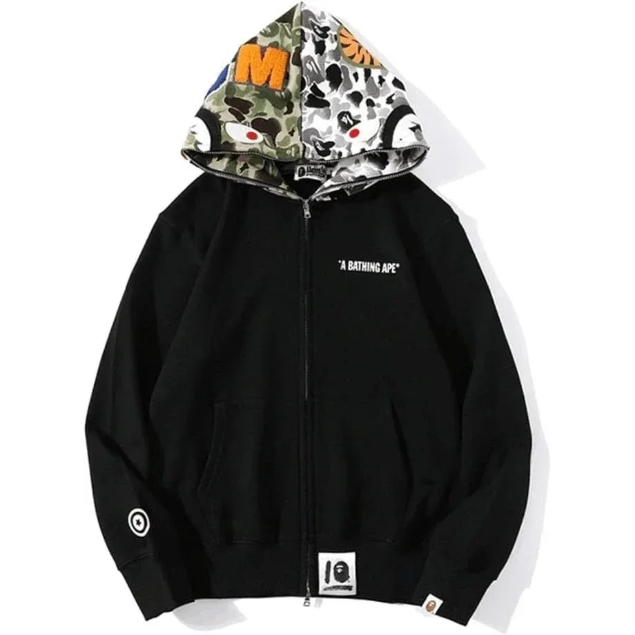 A Bathing Ape A Bathing Ape BAPE STA ABC Camo Hoodie Black - 1