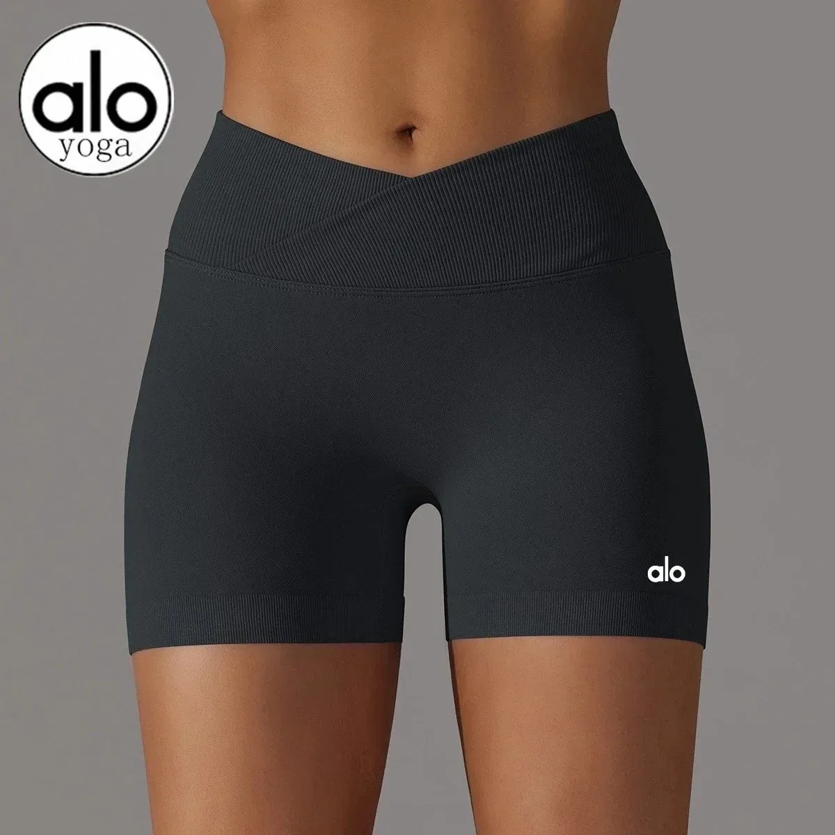Alo Yoga Alo Yoga Seamless Shorts Black Black - 1