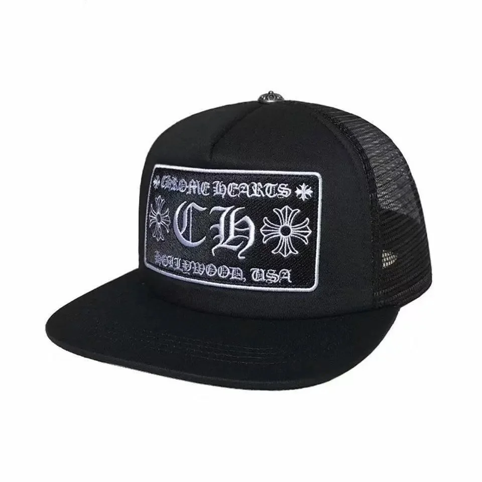 Chrome Hearts Chrome Hearts Hollywood USA Trucker Cap Black Black - 1