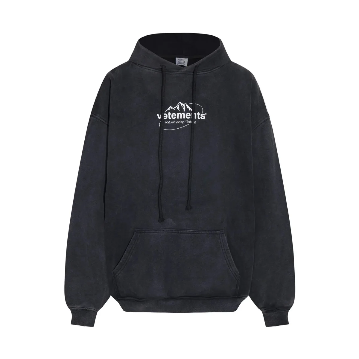 Vetements Vetements Washed Black Hoodie Black - 1