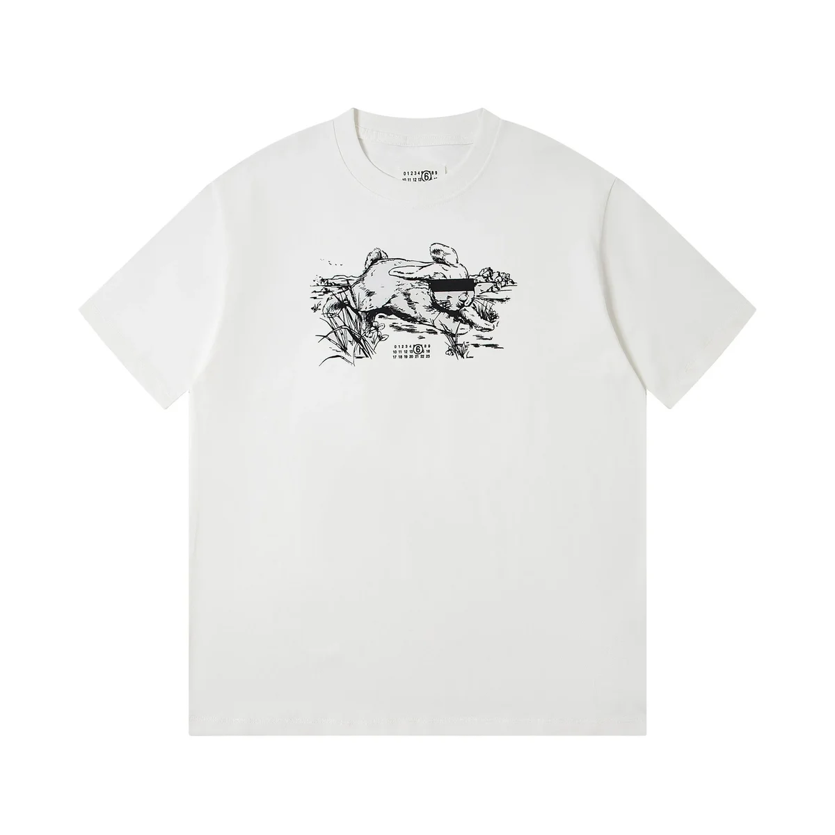 A Bathing Ape A Bathing Ape 853 White Rabbit Graphic T-Shirt White - 1