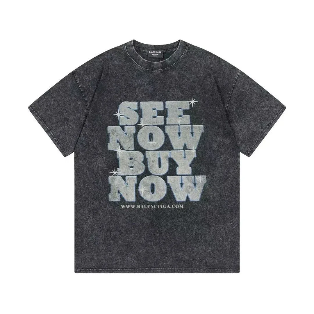Balenciaga Balenciaga See Now Buy Now Graphic T-Shirt Black - 1