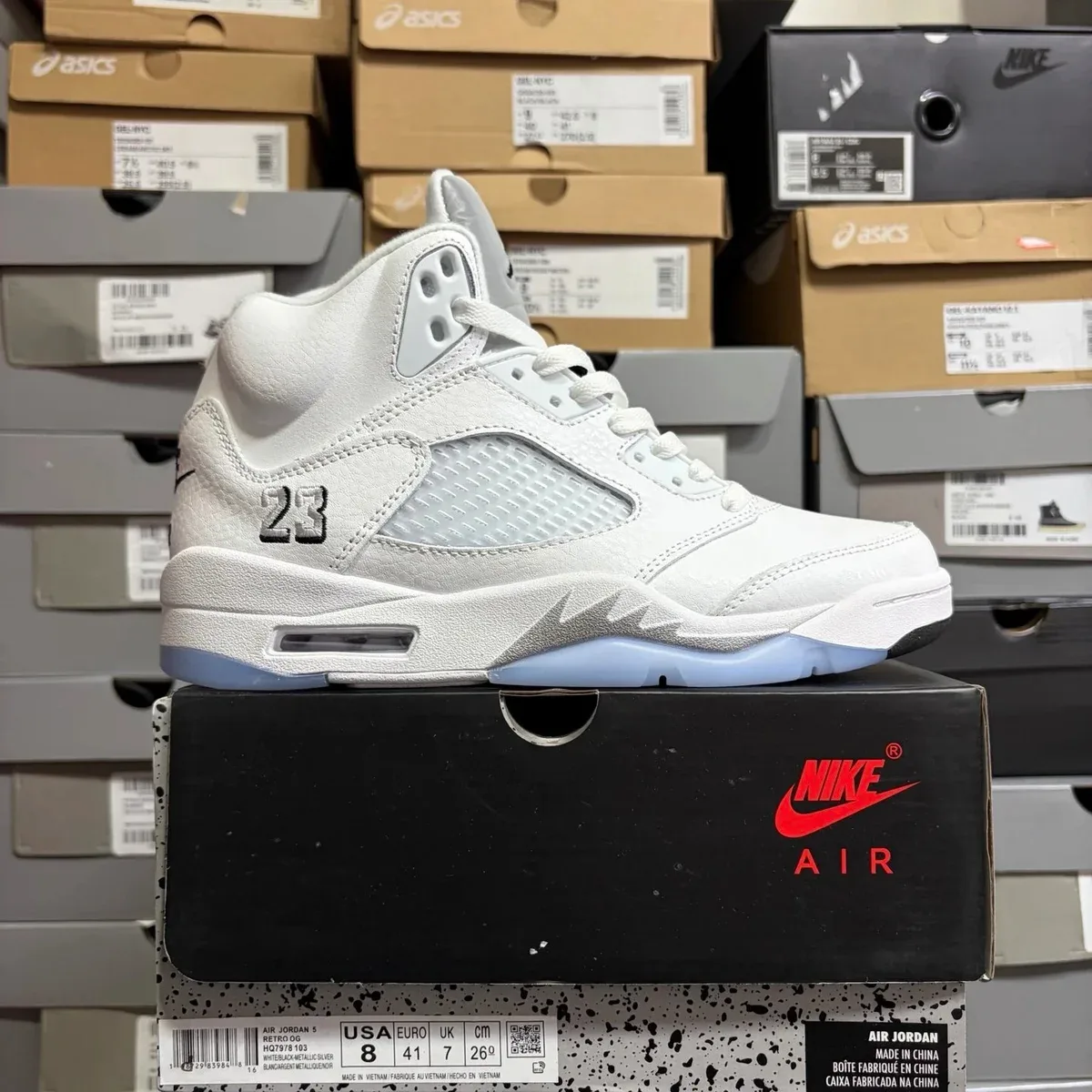 Nike Nike Air Jordan 5 Retro OG White/Black Sneakers White - 1