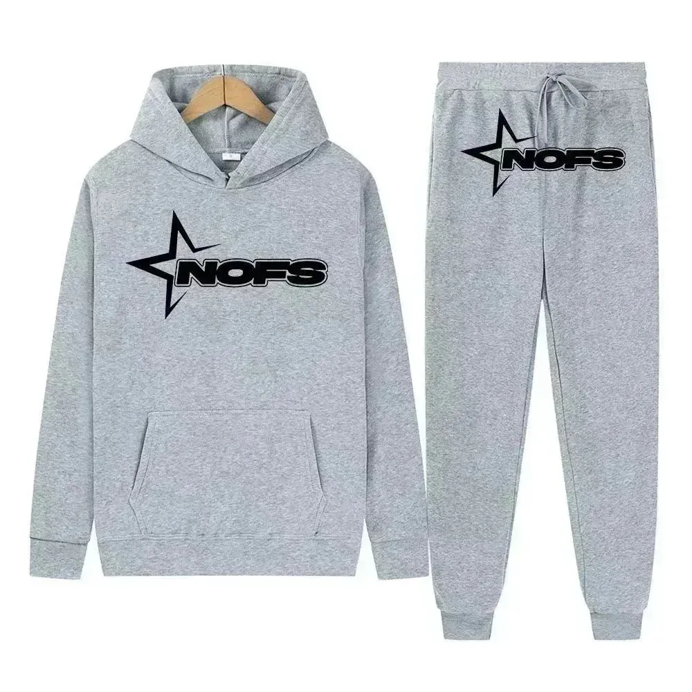 NOFS NOFS Grey NOFS Star Hoodie & Pants Set Grey - 1