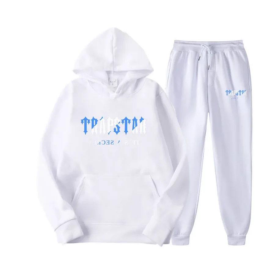 Trapstar Trapstar White 'TRAPSTAR' Hoodie & Sweatpants Set White - 1