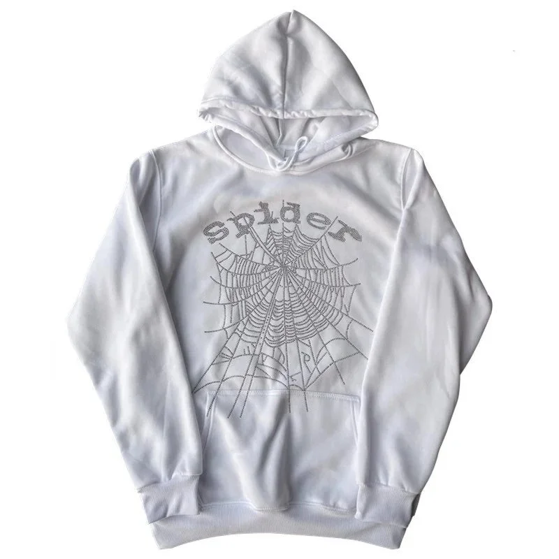 SP5DER SP5DER Spider White Rhinestone Hoodie White - 1