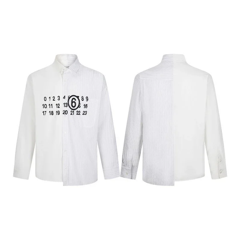 MM6 Maison Margiela MM6 Maison Margiela Tabi Number Print Shirt White/Black White