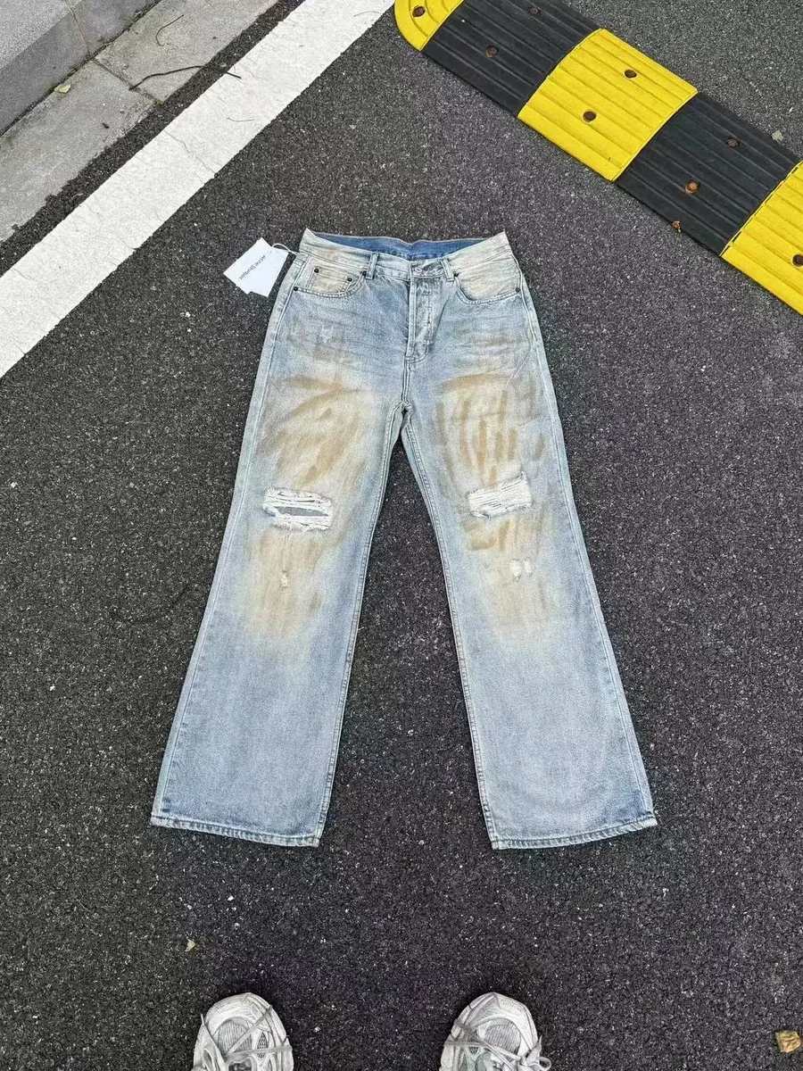 Other AC Destroyed Mud Dye Denim Jeans Blue - 1
